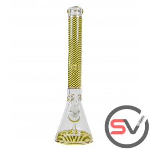 CHECKERED DESIGN BEAKER 9MM 18inch YELLOW AND BLACK